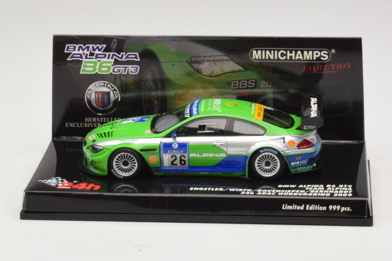 BMW Alpina B6 GT3 #26 24 Hours of Nürburgring 2009 Minichamps 1:43 437092626 Diecast