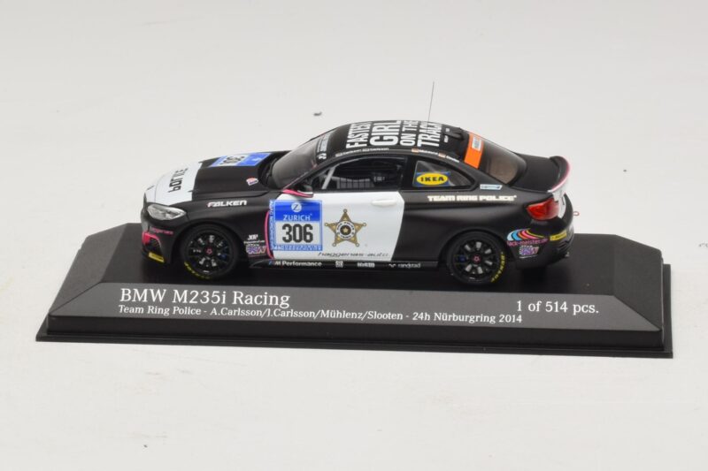 BMW M235i Ring Police Team #306 Carlsson 24 Hours of Nurburgring 2014 Minichamps 1:43 437142406 Diecast