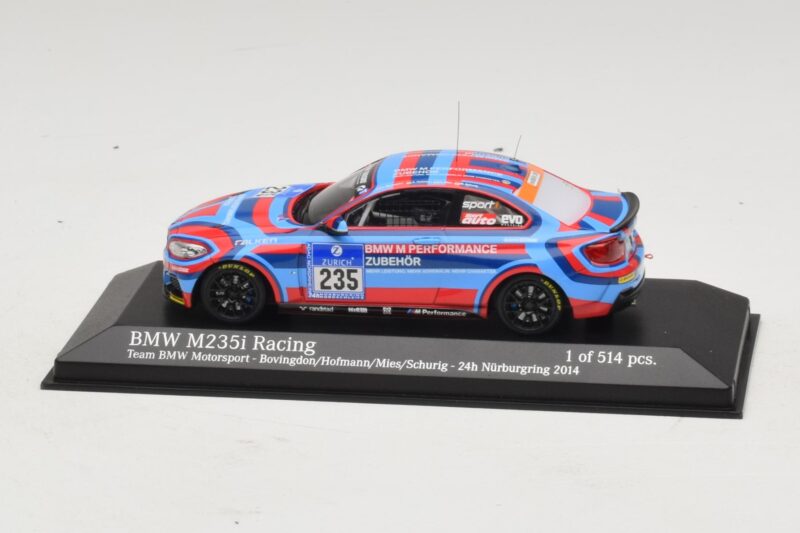 BMW M235i Team BMW Motorsport #235 Bovigdon 24 Hours of Nurburgring 2014 Minichamps 1:43 437142435 Diecast