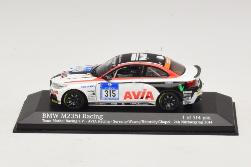 BMW M235i Team Mathol #315 24 Hours of Nurburgring 2014 Minichamps 1:43 BMW M235i Team Mathol #315 24 Hours of Nurburgring 2014 Minichamps 1:43 437142415 Diecast