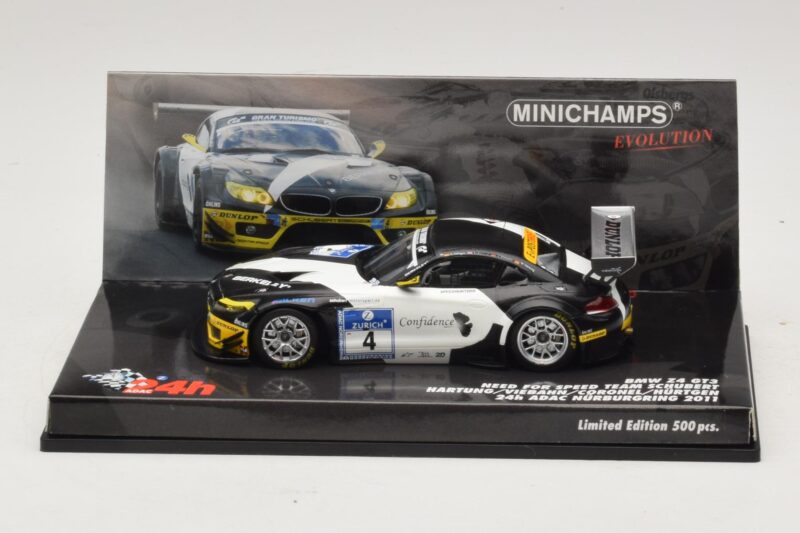 BMW Z4 GT3 Need for Speed Team #4 Hartung / Viebahn 24 Hours of Nürburgring 2011 Minichamps 1:43 437112904 Diecast