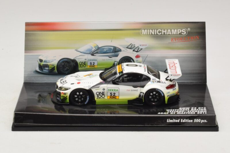BMW Z4 GT3 Westcoast Racing #52 F. Lestrup ADAC GT Masters 2011 Minichamps 1:43 437112952 Diecast