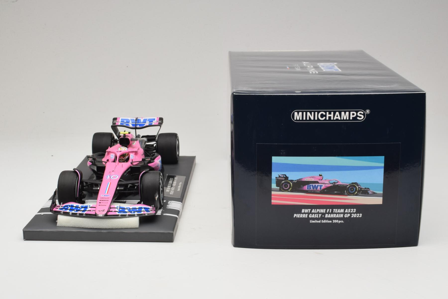 Minichamps BWT Alpine A523 Gasly 1:18 Bahrain GP 2023