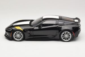 Chevrolet Corvette C7 Grand Sport Black with White Stripes AUTOart 1:18 71273 Composite — photo 4 of 8