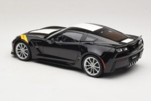 Chevrolet Corvette C7 Grand Sport Black with White Stripes AUTOart 1:18 71273 Composite — photo 7 of 8