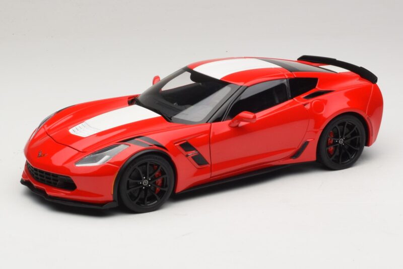 Chevrolet Corvette C7 Grand Sport Red with White Stripes AUTOart 1:18 71274 Composite