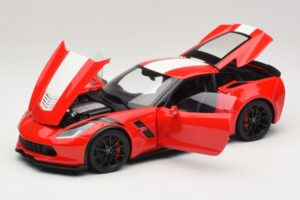 Chevrolet Corvette C7 Grand Sport Red with White Stripes AUTOart 1:18 71274 Composite — photo 2 of 8