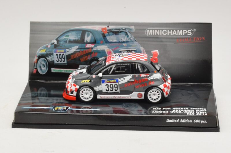 Fiat 500 Abarth Assetto Corse #399 Autohaus Winz VLN 2010 Minichamps 1:43 Fiat 500 Abarth Assetto Corse #399 Autohaus Winz VLN 2010 Minichamps 1:43 437101299 Diecast
