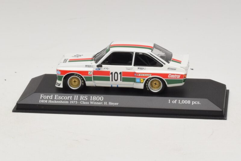Ford Escort Mk2 RS1800 #10 H. Heyer Class Winner DRM Hockenheim 1975 Minichamps 1:43 400758491 Diecast