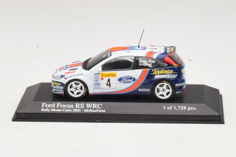 Ford Focus RS WRC #4 C. McRae / N. Grist Rally Monte Carlo 2001 Minichamps 1:43 430018904 Diecast