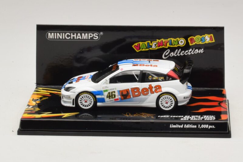 Ford Focus RS WRC #46 V. Rossi / C. Cassina RAC Rally 2007 Minichamps 1:43 400078446 Diecast