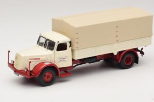 Henschel HS 140 Flatbed Truck White Red Minichamps 1:43 439171020 Diecast