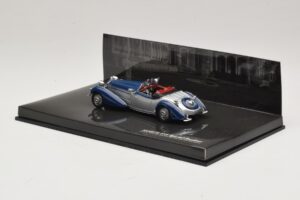 Horch 855 Special Roadster Silver Blue No Outside Box Minichamps 1:43 436014202-O1 Diecast — photo 3 of 4