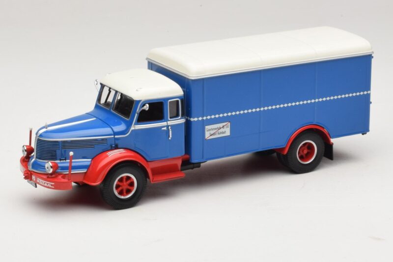 Krupp Titan Box Van Blue Red Minichamps 1:43 439069040 Diecast