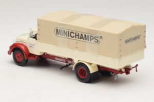 Magirus-Deutz S 7500 Jupiter Flatbed Truck White Red Minichamps 1:43 439141022 Diecast — photo 5 of 6