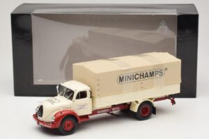 Magirus-Deutz S 7500 Jupiter Flatbed Truck White Red Minichamps 1:43 439141022 Diecast — photo 6 of 6