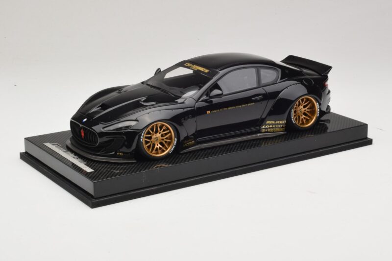 Maserati GranTurismo Liberty Walk Black with Gold Wheels AB Models 1:18 MAS-LB08-C Resin