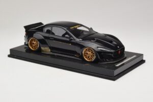 Maserati GranTurismo Liberty Walk Black with Gold Wheels AB Models 1:18 MAS-LB08-C Resin — photo 4 of 7