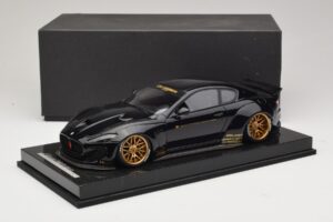 Maserati GranTurismo Liberty Walk Black with Gold Wheels AB Models 1:18 MAS-LB08-C Resin — photo 6 of 7