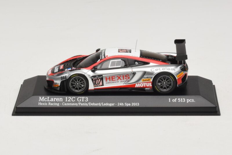 McLaren MP4-12C GT3 #107 Hexis Racing Cazenave / O. Panis 24 Hours of Spa 2013 Minichamps 1:43 437131397 Diecast