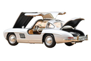 Mercedes 300 SL W198 Gullwing Silver Norev 1:18 183857 Diecast — photo 2 of 5
