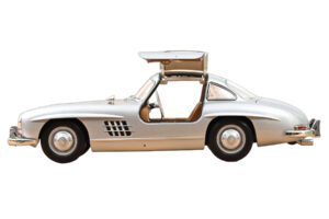 Mercedes 300 SL W198 Gullwing Silver Norev 1:18 183857 Diecast — photo 4 of 5