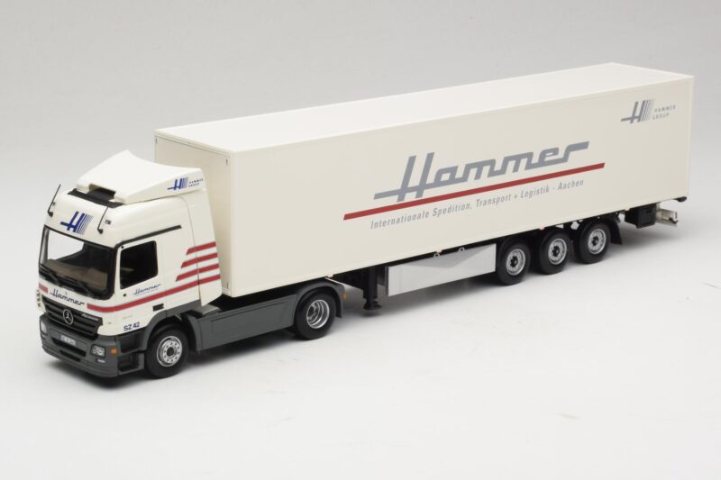 Mercedes Actros 1844LS Koffersattelzug Hammer Aachen Minichamps 1:43 499039105 Diecast