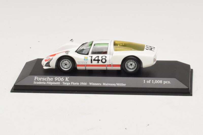 Porsche 906 K Scuderia Filipinetti #148 W. Mairesse / H. Muller Targa Florio Winners 1966 Minichamps 1:43 400666648 Diecast