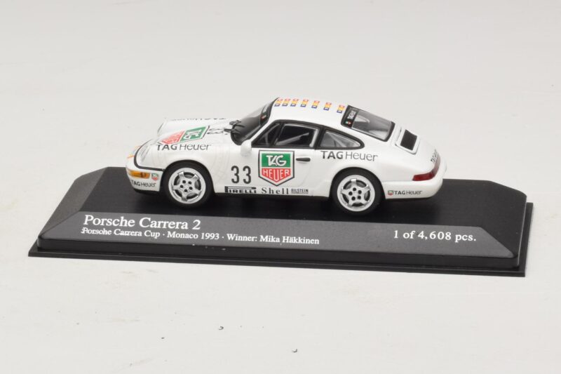 Porsche 911 964 Carrera 2 #33 M. Hakkinen Monaco Carrera Cup Winner 1993 Minichamps 1:43 430936033 Diecast