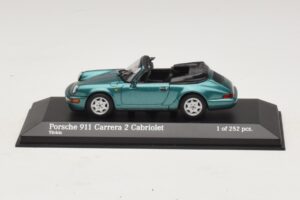 Porsche 911 964 Carrera 2 Cabriolet Turquoise Minichamps 1:43 430067332 Diecast
