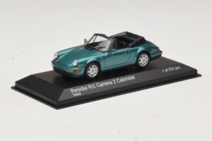 Porsche 911 964 Carrera 2 Cabriolet Turquoise Minichamps 1:43 430067332 Diecast — photo 2 of 4
