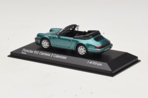 Porsche 911 964 Carrera 2 Cabriolet Turquoise Minichamps 1:43 430067332 Diecast — photo 3 of 4