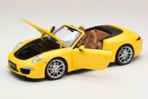 Porsche 911 991 Carrera S Cabriolet Yellow Minichamps 1:18 100061031 Diecast — photo 2 of 8
