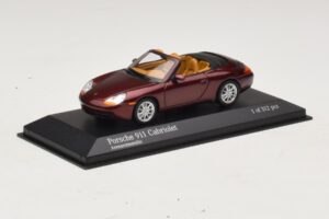 Porsche 911 996 Cabriolet Red Metallic Minichamps 1:43 400061092 Diecast — photo 2 of 4