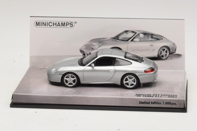 Porsche 911 996 Carrera 40th Anniversary Silver Minichamps 1:43 Porsche 911 996 Carrera 40th Anniversary Silver Minichamps 1:43 436061070 Diecast