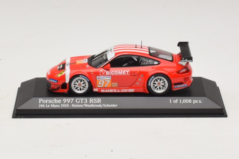 Porsche 911 997 GT3 RSR GT2 #97 M. Holzer / R. Westbrook 24 Hours of Le Mans 2010 Minichamps 1:43 Porsche 911 997 GT3 RSR GT2 #97 M. Holzer / R. Westbrook 24 Hours of Le Mans 2010 Minichamps 1:43 410106997 Diecast