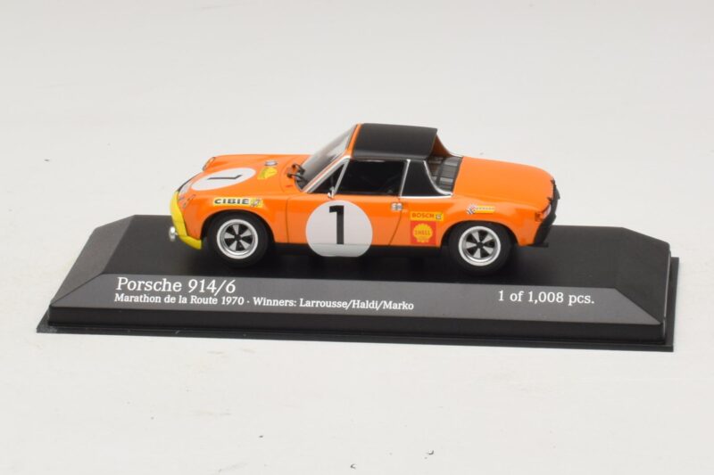 Porsche 914/6 #1 G. Larrousse / H. Marko Winners Marathon de la Route 1970 Minichamps 1:43 400706501 Diecast