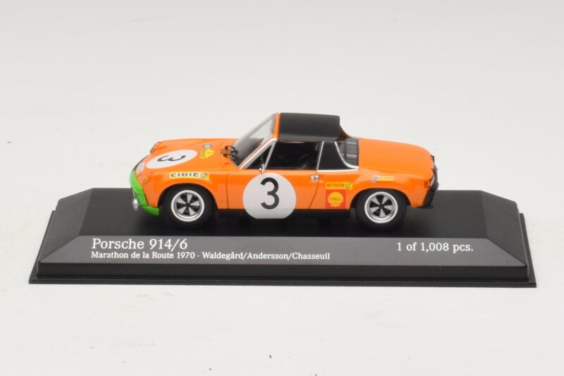 Porsche 914/6 #3 B. Waldegard / O. Andersson Marathon de la Route 1970 Minichamps 1:43 400706503 Diecast