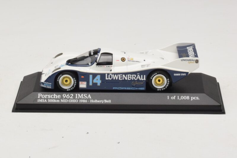 Porsche 962 IMSA #14 A. Holbert / D. Bell Mid-Ohio 500km 1986 Minichamps 1:43 Porsche 962 IMSA #14 A. Holbert / D. Bell Mid-Ohio 500km 1986 Minichamps 1:43 400866514 Diecast