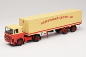 Scania LB111S Koffersattelzug Hamburger Spedition Minichamps 1:43 499123880 Diecast