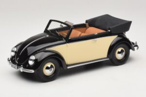 Volkswagen Beetle Convertible Black Cream Minichamps 1:18 107054131 Resin