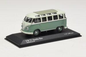 Volkswagen T1 Samba Bus Turquoise Blue White Minichamps 1:43 430052306 Diecast — photo 2 of 4