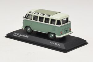 Volkswagen T1 Samba Bus Turquoise Blue White Minichamps 1:43 430052306 Diecast — photo 3 of 4