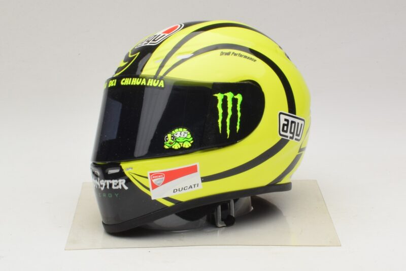 AGV Helmet V. Rossi MotoGP Valencia Test 2009 Minichamps 1:2 327100066 Diecast
