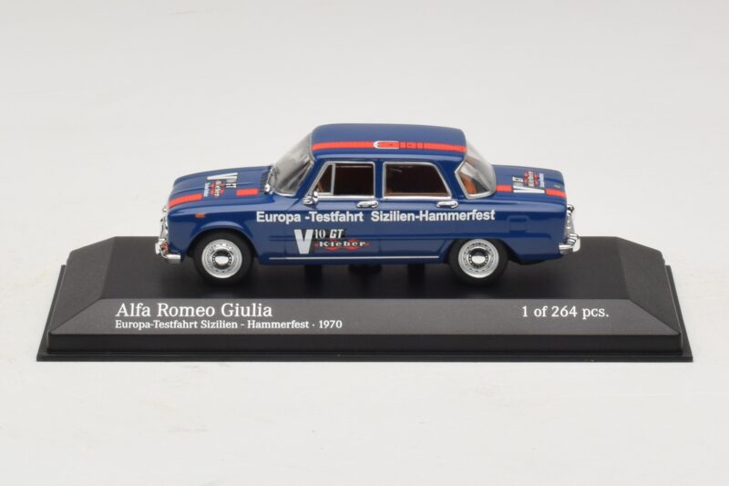 Alfa Romeo Giulia Europa-Testfahrt Sizilien-Hammerfest Minichamps 1:43 400120905 Diecast