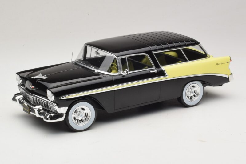 Chevrolet Bel Air Nomad Custom Black & Light Yellow KK-Scale 1:18 KKDC181293 Diecast