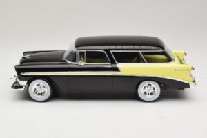 Chevrolet Bel Air Nomad Custom Black & Light Yellow KK-Scale 1:18 KKDC181293 Diecast — photo 3 of 6