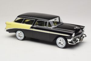 Chevrolet Bel Air Nomad Custom Black & Light Yellow KK-Scale 1:18 KKDC181293 Diecast — photo 4 of 6