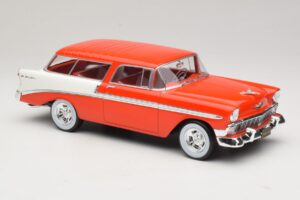 Chevrolet Bel Air Nomad Custom Light Red & White KK-Scale 1:18 KKDC181291 Diecast — photo 4 of 6