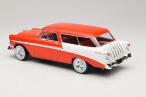 Chevrolet Bel Air Nomad Custom Light Red & White KK-Scale 1:18 KKDC181291 Diecast — photo 5 of 6